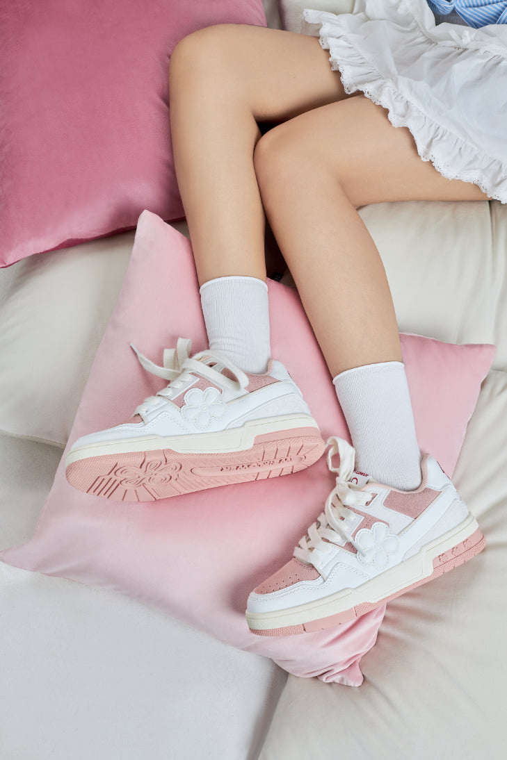 WE FLOWER Board Shoes Mousse Pink